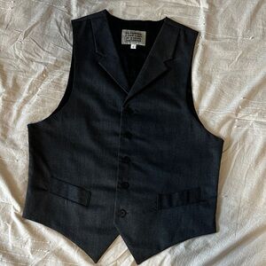 Frontier classics Callahan vest size small collared suit vest wool blend